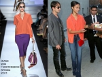 Sidewalk Style: Zoe Saldana’s Diane von Furstenberg Blouse & J Brand Jeans