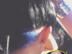 Kylie Jenner Dyes Shaved Hair Blue