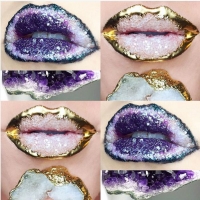 3D Crystal Lip Art Beauty Trend