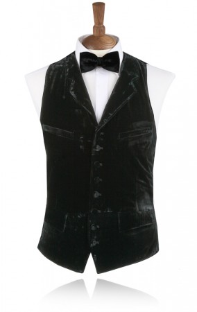 Black Silk Velvet Waistcoat Black Silk Velvet Waistcoat