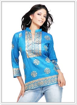 Blue Kurti Design