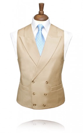 Gold Buff Traditional Double Breasted Morning Suit Waistcoat Gold Buff Traditional Double Breasted Morning Suit Waistcoat