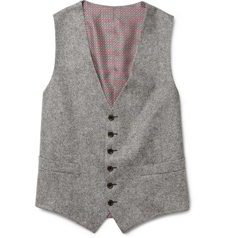 Tweed Wool Suit Waistcoat