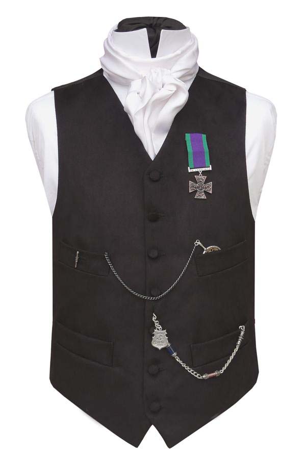 black steam punk waistcoat