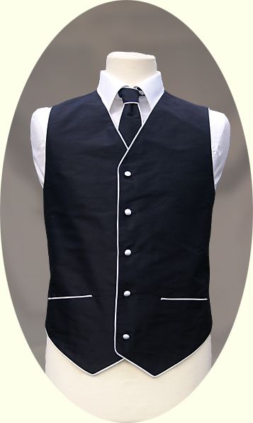 black waistcoat piping black waistcoat piping
