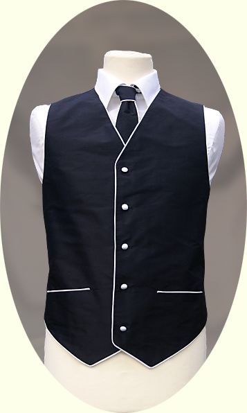 black waistcoat piping