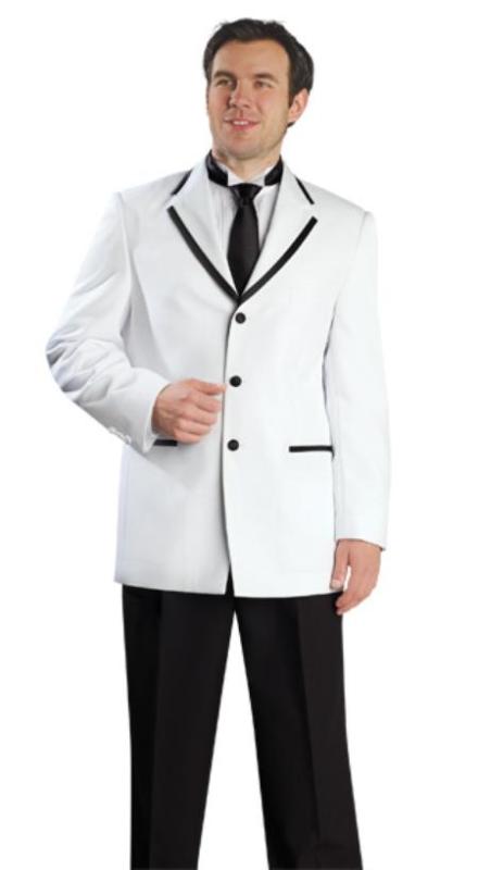 Black White Combination Suits For Men