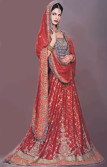 Designer Red Lehenga