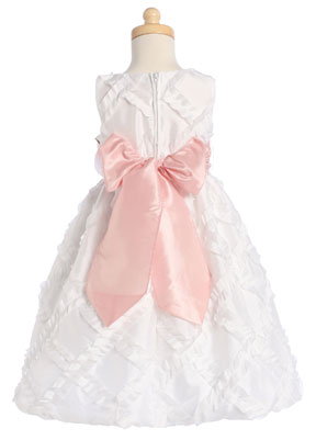 Pink Taffeta Ribbon Dress