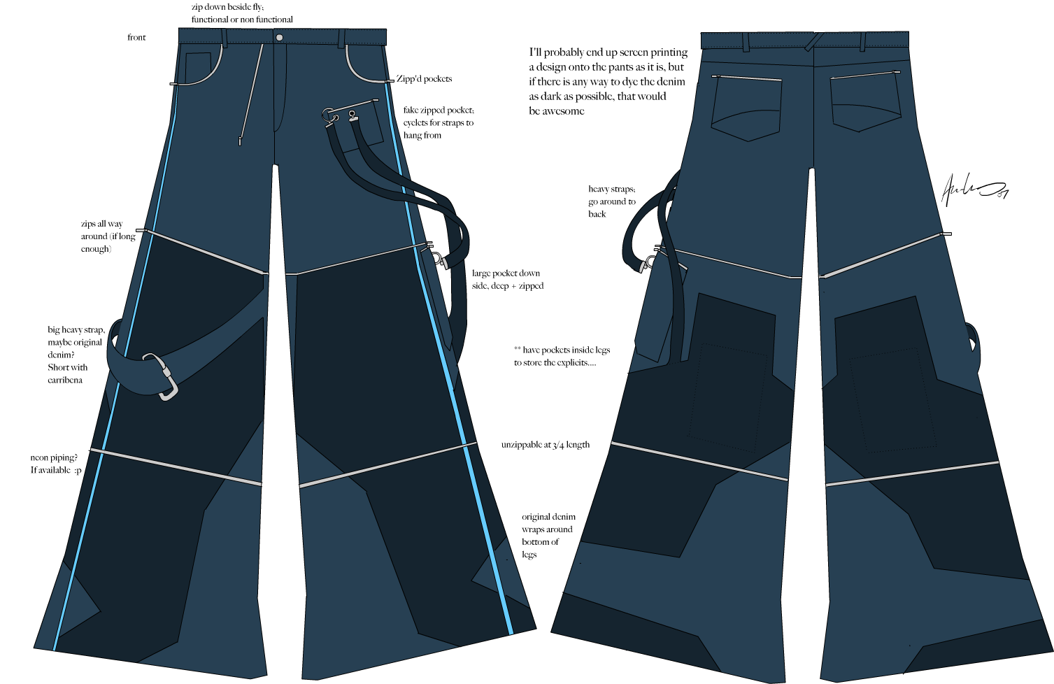Rave pants design Rave pants design
