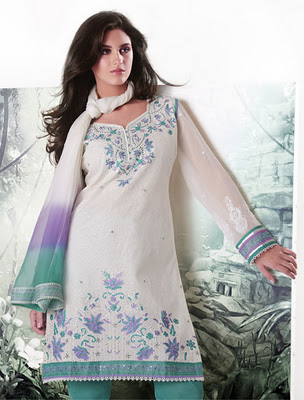 White Salwar kameez