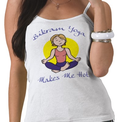 funny bikram yoga womens t-shirt