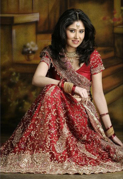 silk lehenga in red on maroon shades with heavy work silk lehenga in red on maroon shades with heavy work
