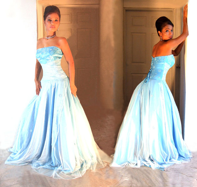 Blue formal dresses