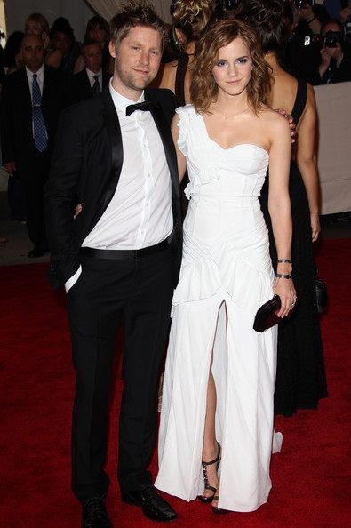 Emma Watson and Christopher Bailey at The Costume Institute Gala