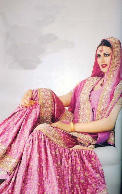 Pink gharara styles