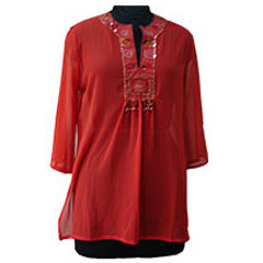 Red kurta designs for ladies