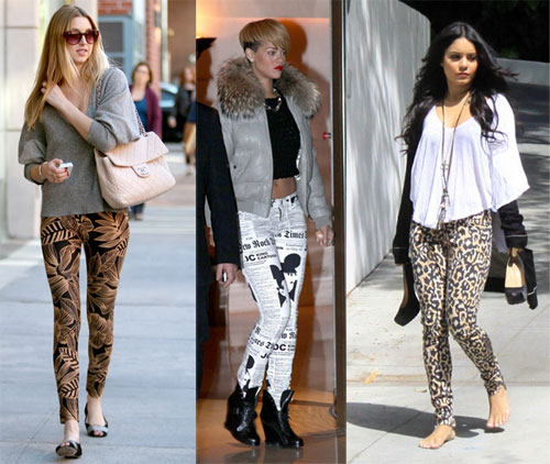 Celebrity Printed Pants Fashion Celebrity Printed Pants Fashion