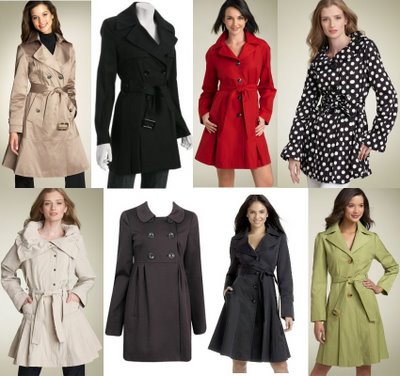 skirted trench coats