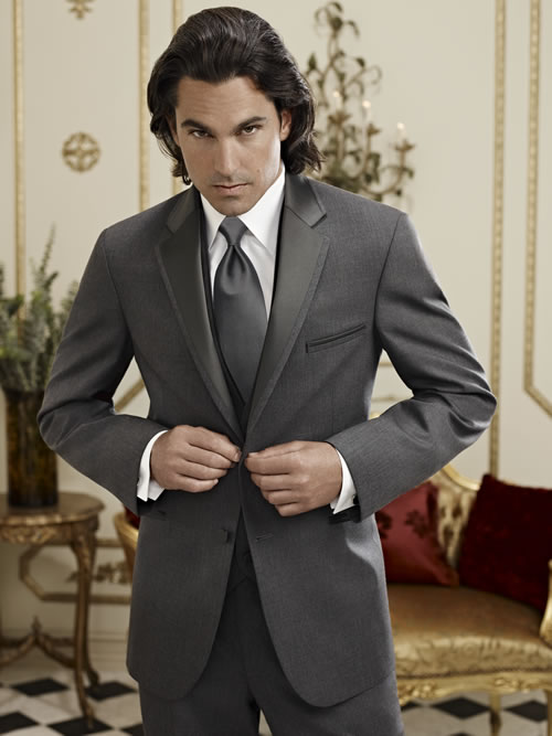 steel gray tuxedo full coat styles