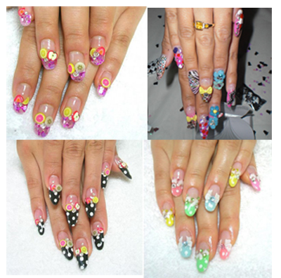 cute and colorful women nail art