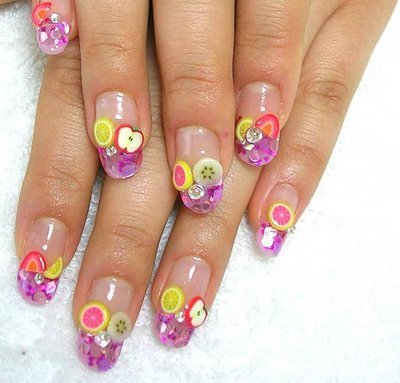 fresh fruit women nail art