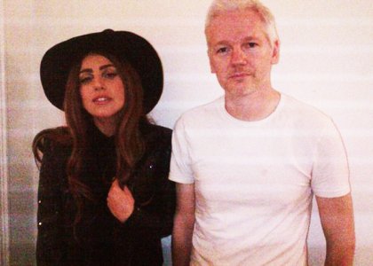 Lady Gaga Pays a Visit to WikiLeaks Founder