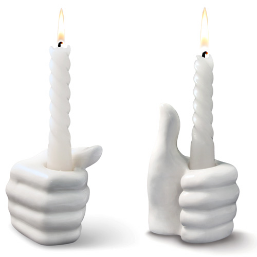 White Thumbs Up Shapes