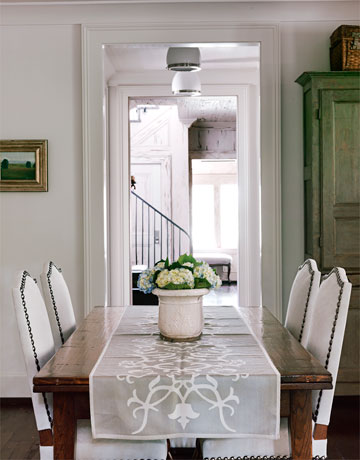 french country farm table dining room 