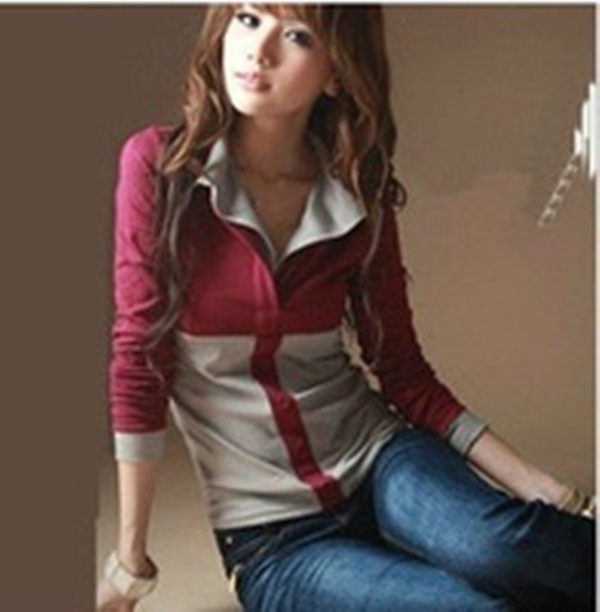 jeans shirt casual elegant new style korean japanese