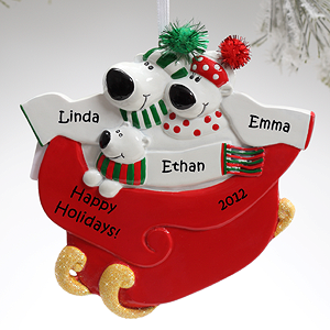 3 Names Personalized Ornaments