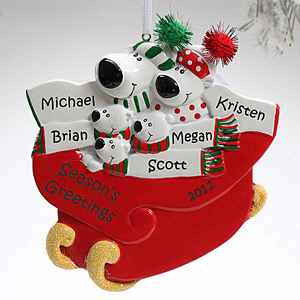 5 Names Personalized Ornaments
