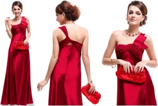 Christmas Party Dresses for Women 2012 Padded Satin