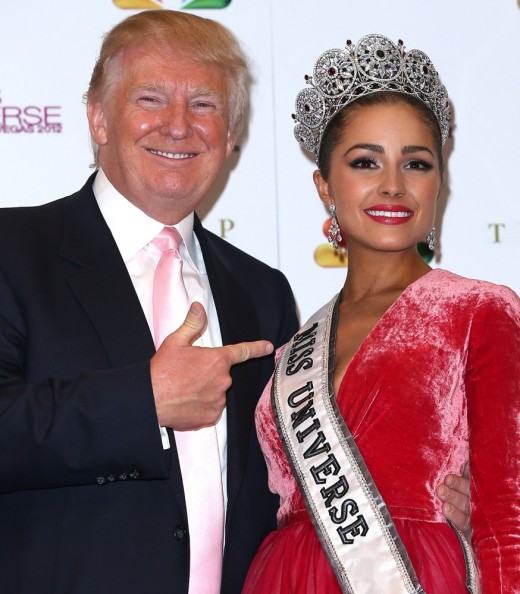 Donald Trump, Olivia Culpo. Miss Universe Las Vegas 2012