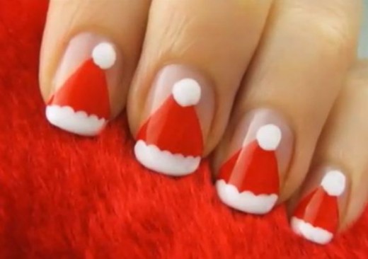 Santa Hats Nails