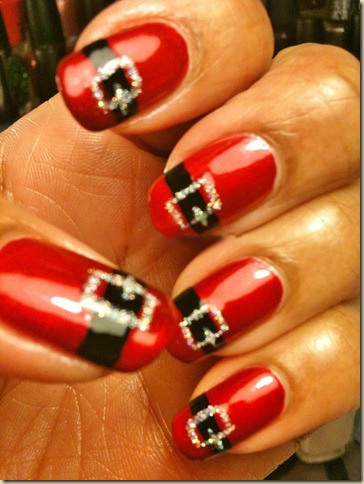 Santa’s Belt Nails Santa’s Belt Nails