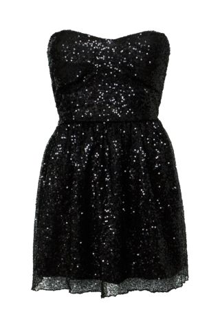 Sequined strapless dress by New Look