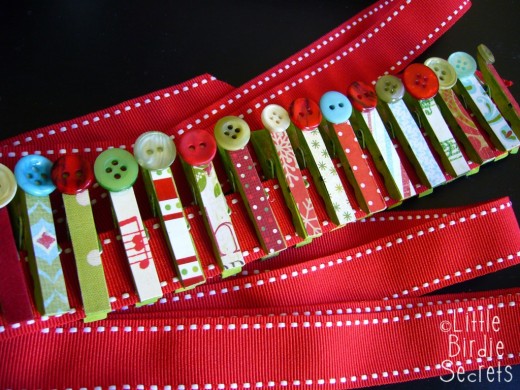 christmas card clothespin hanger idea how to