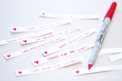 Write messages on tyvek paper strips watermarked