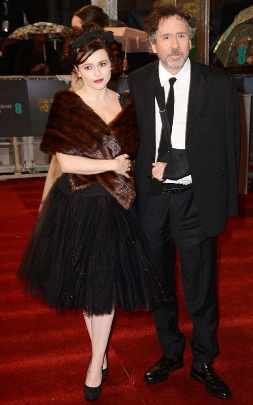 Helena Bonham Carter and Tim Burton look distinguished on the red carpet