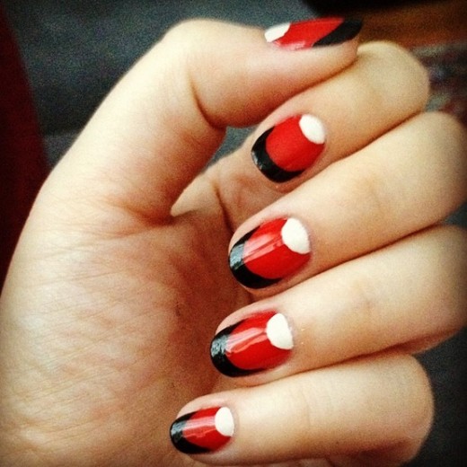 Red nails Design