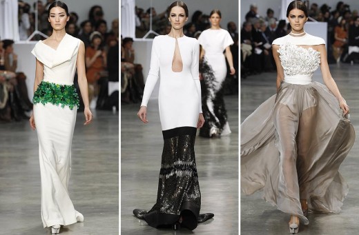 white and black combination catwalk