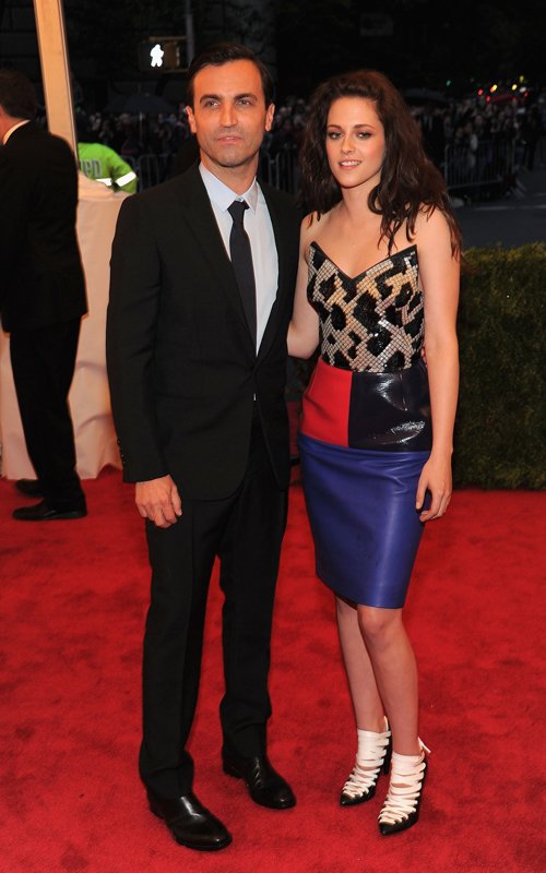 Kristen Stewart & Nicolas Ghesquiere on Met Gala red Carpet 2013