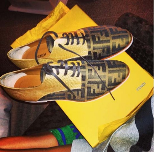 Instagram Pitcure Karlie Kloss Denim Collection Shoes