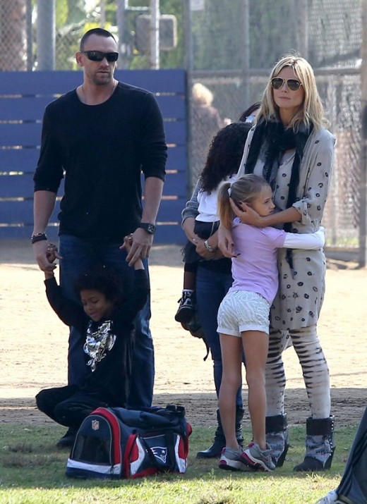 Heidi Klum with her boyfriend & Child