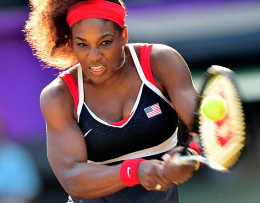 Serena Williams playing a shot