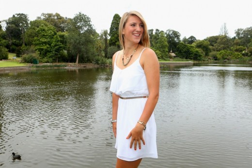 Hot Tennis Player Victoria Azarenka in white dress