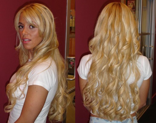 Blonde Color Hair Extension 