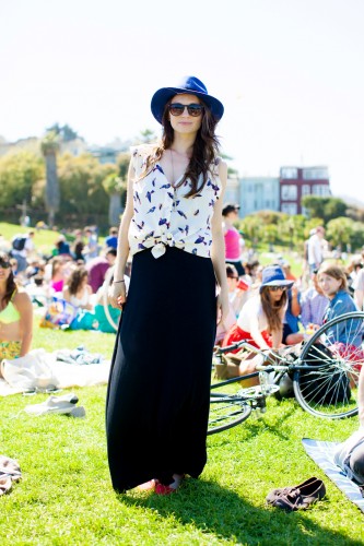 S.F.'s Best Parks 13 Sunny Snaps Beautiful Black Long Skirt Photo
