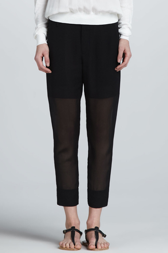 Sheering Clothing Style Pieces Collection Black Color Pant Image